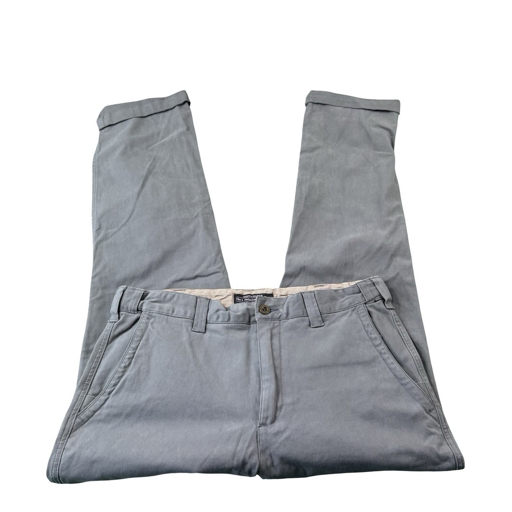 J Peterman Utility Canvas Gray Metal Button Workwear Pants Mens 32x21